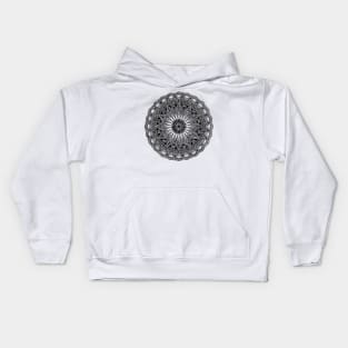 Mandala (black) Kids Hoodie